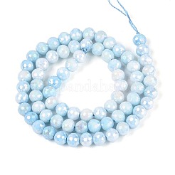 Anti-Tarnish Electroplate Glass Beads Strands&nbsp;GLAA-N056-6mm-10