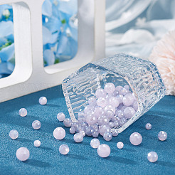 105Pcs 3 Styles Electroplate Opaque Solid Color Glass Beads Strands&nbsp;GLAA-TA0004-40A