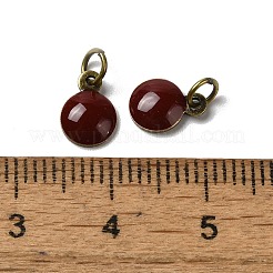 Brass Ename Charms&nbsp;KK-H487-22AB-04