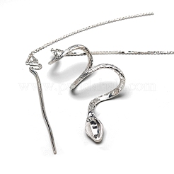 Snake Alloy Rhinestone Hair Cuff Pin&nbsp;PW-WG87173-01