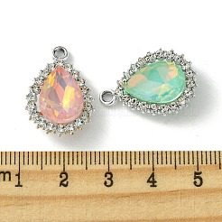 UV Plating Alloy with Mixed Color Glass Rhinestone Pendants&nbsp;FIND-B039-09P