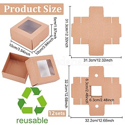 Folding Kraft Paper Cardboard Jewelry Gift Boxes&nbsp;CON-WH0092-25B