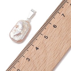 Natural Baroque Keshi Pearl Pendants&nbsp;PALLOY-JF05218-02