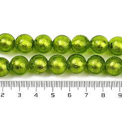 Handmade Silver Foil Glass Beads Strands&nbsp;FOIL-F002-01E