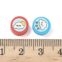 Printed Handmade Polymer Clay Beads&nbsp;CLAY-I016-08B
