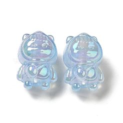 UV Plating Rainbow Iridescent Acrylic Beads&nbsp;PACR-M002-12C