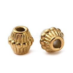 304ステンレススチールスペーサービーズ  双円錐形  ゴールドカラー  7x7mm  穴：2.2mm&nbsp;SA-L001-01G-02