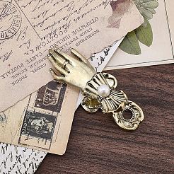 1Pc Hand Shape Zinc Alloy Note Clips&nbsp;OFST-CP0001-18AB