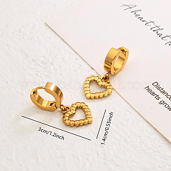 Elegant Stainless Steel Hollow Heart Hoop Earrings&nbsp;HL4677
