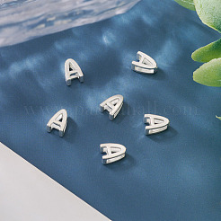 6Pcs 925 Sterling Silver Hollow Initial Beads&nbsp;STER-TA0001-53A