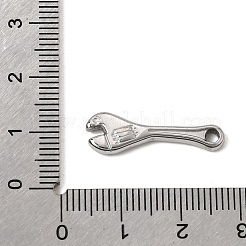 304ステンレスペンダント  レンチツールのチャーム  ステンレス鋼色  23.5x7.5x3mm  穴：2mm&nbsp;SA-CBA9B1E-13P