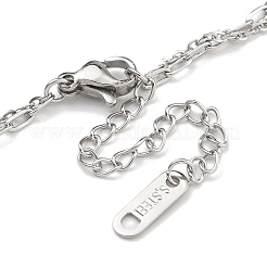 304ステンレススチールマルチ連チェーンブレスレット  ステンレス鋼色  6-7/8インチ（17.5cm）&nbsp;BJEW-H618-19P