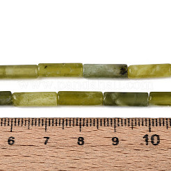 天然岫岩のヒスイのビーズ連売り  コラム  5~13x4mm  穴：1mm  約29~30個/連  14.96~15.16''（38~38.5センチメートル）&nbsp;G-T141-73