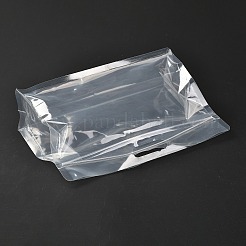 透明なプラスチック製ジッパー付き袋  プラスチック製のスタンドアップポーチ  再封可能なバッグ  ハンドル付き  透明  19.2x26x0.08cm&nbsp;LS-OPP-L003-02B