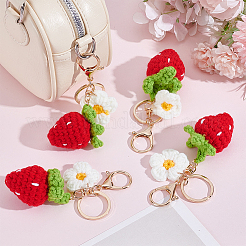 Yarn Woven Keychains&nbsp;KEYC-WH0025-093
