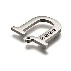 Tarnish Resistant 304 Stainless Steel Letter Pendant Rhinestone Settings&nbsp;STAS-Y006-61P-U