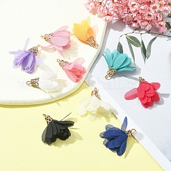 10Pcs 10 Colors Chiffon Pendants&nbsp;FIND-YW0003-09