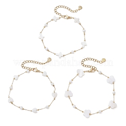 Natural Shell Beads Link Bracelets&nbsp;BJEW-JB13121