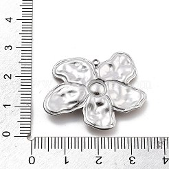 ABSプラスチックパール調ペンダント  花  304ステンレススチール製金具付き  PVD真空メッキ  18KGP本金メッキ  26.5x32x4mm  穴：1.5mm&nbsp;STAS-R155-052B-G