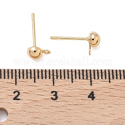 SHEGRACE Brass Stud Earring Findings&nbsp;XGR0023G-34G