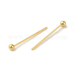 304ステンレススチールボールヘッドピン  18KGP本金メッキ  16.5x0.5mm  ヘッド：2mm&nbsp;STAS-K285-03E-G