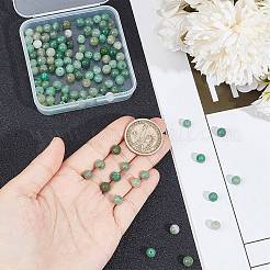 2連売り天然グリーンアベンチュリンビーズ連売り  ラウンド  6~6.5mm  穴：1mm  約63個/連  15.5インチ（39.37cm）&nbsp;G-GO0001-29A