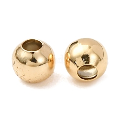 24KGP本金メッキ真鍮の円形スペーサービーズ  3x2mm  穴：1mm&nbsp;X-PALLOY-M029-03G