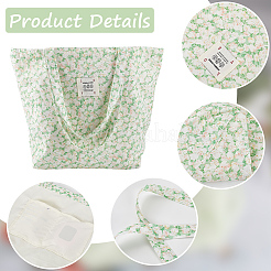 Flower Printed Canvas Women's Tote Bags&nbsp;ABAG-WH20005-06