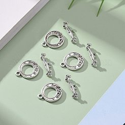チベット風合金マンテル  カドミウムフリー＆ニッケルフリー＆鉛フリー  アンティークシルバー  ラウンド：19.5x16mm  バー：21mm  穴：1.5mm&nbsp;LS-LF1081Y-NF