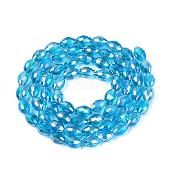 Electroplate Transparent Glass Beads Strands&nbsp;LS-GL-N002-01A-A11