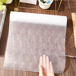 引き出し用の洗えるEVAライナーマット  冷蔵庫  長方形  透明  花  3000x300x0.5mm&nbsp;AJEW-WH20006-104B-03