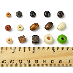 15 Styles Natural Wood Beads&nbsp;WOOD-FS0001-34
