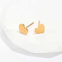 201 Stainless Steel Heart Stud Earrings&nbsp;CE5894