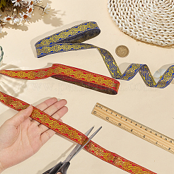 2 Bundle 2 Colors Ethnic Style Embroidery Polyester Ribbons&nbsp;OCOR-MA0001-73