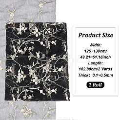 Flower Pattern Polyester Mesh Fabric&nbsp;DIY-WH0453-06A