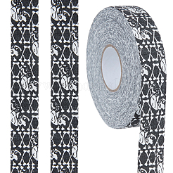 ポリコットン バドミントン ラケット ヘッド プロテクター ステッカー  ブラック  24.5x0.3mm  25 m /ロール&nbsp;DIY-WH20013-90K