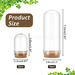 10Pcs 2 Styles Glass Dome Cloche Cover&nbsp;DJEW-NB0001-38