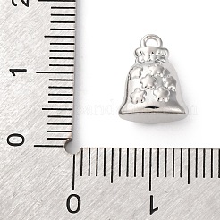 真鍮チャーム  カドミウムフリー＆ニッケルフリー＆鉛フリー  ハンドバッグチャーム  プラチナ  11.5x9x6mm  穴：1.2mm&nbsp;LS-KK-D371-02P