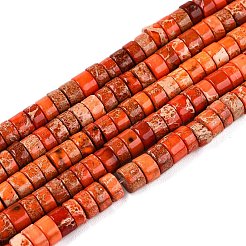 ナチュラルインペリアルジャスパービーズ連売り  染め  ディスク  ヒシビーズ  サンゴ  4.5x1.5~2.5mm  穴：0.8~1mm  約169~171個/連  15.75~17.08''（40~42.7センチメートル）&nbsp;G-T138-198G