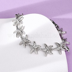 Brass Link Bracelets for Women&nbsp;BJEW-H209-01P