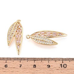 Brass Micro Pave Cubic Zirconia Pendants&nbsp;KK-T074-85G