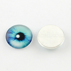 Half Round/Dome Dragon Eye Pattern Glass Flatback Cabochons for DIY Projects&nbsp;X-GGLA-Q037-12mm-M41