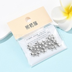 シーグレース真鍮製スターチャーム  カドミウムフリー＆ニッケルフリー＆鉛フリー  プラチナメッキ  7x5x3mm  穴：0.9mm&nbsp;XGR0109P-97P