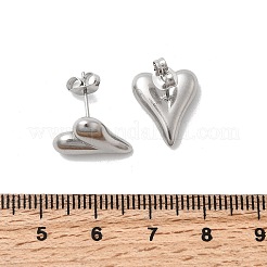 304 Stainless Steel Heart Stud Earrings&nbsp;EJEW-F398-01P
