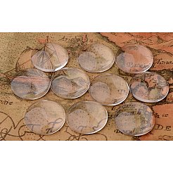20mm Flat Back Cleared Glass Cabochons Transparent Dome Tile Jewelry Making Supplies for Photo Craft&nbsp;GGLA-PH0001-03A-B