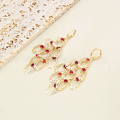 Brass Oval Tassel Hoop Earrings&nbsp;CQ4366