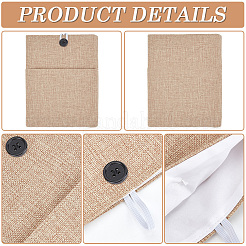 2Pcs 2 Colors Cotton & Linen Book Sleeve with Button & Front Pocket&nbsp;ABAG-CP0001-12