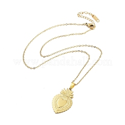 Sacred Heart 304 Stainless Steel Pendant Necklaces&nbsp;NJEW-G083-02B-G