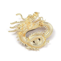 ドラゴンエナメルピン  バックパック服用合金ブローチ  パープル  54x47.5mm&nbsp;JEWB-Q048-01A-G