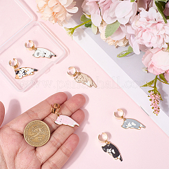 6Pcs 6 Colors Alloy Enamel Stethoscope Pendant Decorations&nbsp;HJEW-SP0001-37
